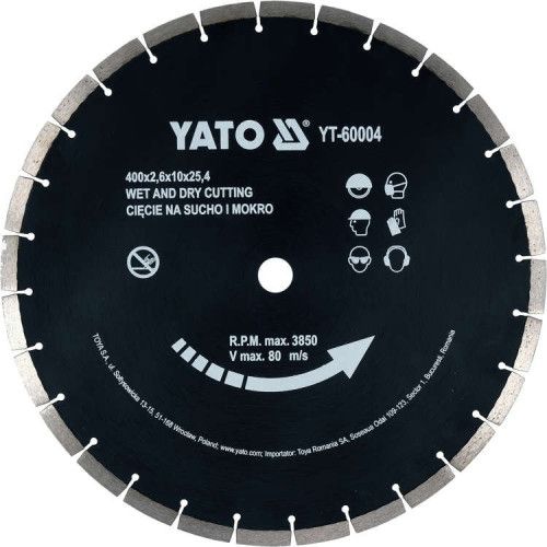 Алмазный диск по бетону YATO YT-60004